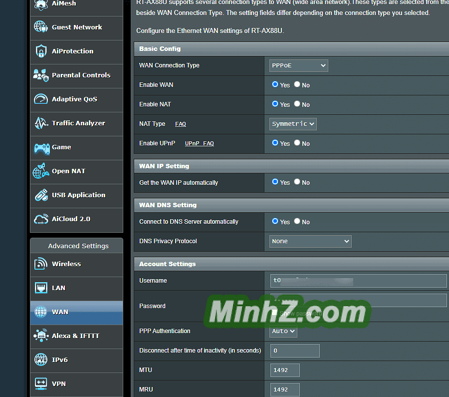 cai dat asus wan login bridge mode cho viettel